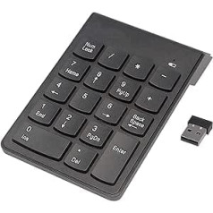 MZFANG Numpad 18 Keys Bluetooth Ultra Thin USB 2.4G Bezvadu digitālā tastatūra Mac galddatoram klēpjdatoram melna