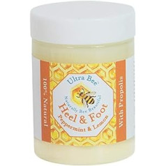Ultra Bee Balm for Cracked Heels Foot Cream with Beeswax, Honey and Peppermint 100 ml - 100% Natural