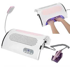 Yuyte 3-in-1 Nail Dryer 54 W, 28 LED Light & Nail Drill with 25000 rpm Manicure Pen, Nail Polisher Filter Vacuum Cleaner LED Lighting Multifunctional One Machine