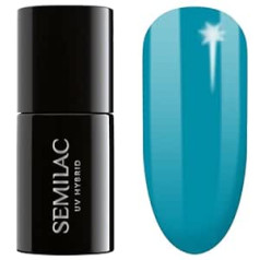 Semilac UV Nail Lacquer Hybrid 449 Captain's Blue 7 ml kolekcija Neonz