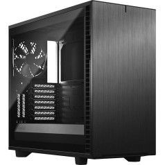 Fractal design | define 7 melni tg gaismas toņi | sānu stikls | melns | e-atx | barošanas bloks nav iekļauts | atx formāts