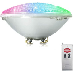 COOLWEST LED Poolbeleuchtung, 36W PAR56 RGB LED Schwimmbadleuchten Unterwasserscheinwerfer mit Fernbedienung Poolbeleuchtung, 12V AC/DC IP68 Wasserdicht Poolleuchte