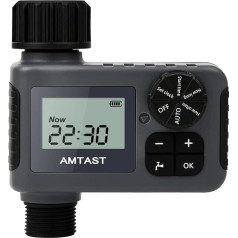 AMTAST полива таймер спринклер таймер с задержкой дождя/LCD дисплей/IP55 водонепроницаемый/ручной полив для газона бассейн заполнения, один выхо