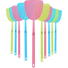 10 fly Swatter komplekts Krāsains, spēcīgs, elastīgs manuālais fly Swatter komplekts Plastmasas izturīgs fly Swatter komplekts