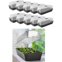 Dynamic24 Growing Bed Lid Cold Frame Propagator Mini Greenhouse Room Propagation with Lid Hood Indoor Greenhouse Mini Small Propagation (10 x 51 см (Set))