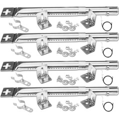 GFTIME 31cm bis 45cm Universal Brenner Ersatzteile für Landmann, Enders, Campingaz, Outback, Taino, Tepro, Proficook, Barbecook, Master Forge, Perfect Flame, Uniflame Lowes,Edelstahl Brenner 4 Pack