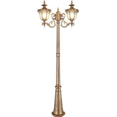 IP65 Retro 2 galvas Oversized Yard Street Light Āra ūdensizturīgs Eiropas Post Lamp Kopienas ielu apgaismojums Āra apgaismojums 2 gaismas E27 Ainava Augsts Pole Villa Garden Street Light Lat