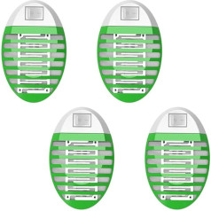 Elektriskais kukaiņu iznīcinātājs, iekštelpās (4 iepakojums), netoksiska moskītu nogalināšanas lampa, mušām, odiem, odiem, ērcēm, virtuvei, guļamistabai, moskītu lampa, mušu slazds