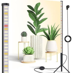 Niello 169 LEDs Grow Lights for Indoor Plants, 42 W Full Spectrum Plant Light, T10 Vertical Standing Plant Grow Light, 42 cm Height with On/Off Switch