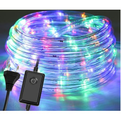 Tubiaz 10 m āra gaismas caurule 240 LED gaismas diodes Krāsaina gaismas caurule 8 režīmi LED caurule ar atmiņas funkciju Ar strāvas padevi darbināmas pasaku gaismas Ūdensizturīgs āra pusei Ziemassvētku apgaismojums