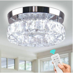 CXGLEAMING Modernā lustra Dimmar LED griestu gaisma Kristāla griestu gaisma LED piekaramais apgaismojums Maza apaļa lustra Griestu gaisma guļamistabai Dzīvojamā istaba Virtuve (tālvadības pults)