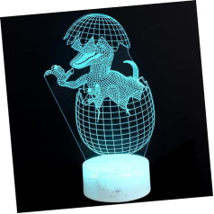 OSALADI 3D Dinosaurier Nachtlicht Cartoon LED Lampe Spielzeug Für Jungen Tischlampe Nachttischlampen Niedliche Schreibtischlampe Dinosaurier Schreibtischlampen Lampe Optische