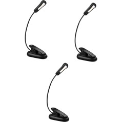 OSALADI 3st Clip-leselampe Led-tischleuchte Led-clip-lampe Licht Aufstecken Buch Lampe Clip-schreibtischlampe Klemmbuchlicht Led-buchlicht Led-studienlicht Led-nachtlicht Augenlicht Usb