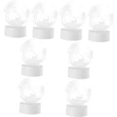 Uonlytech 8 Stk Weihnachtsnachtlicht Nachttischlampe Schickes Nachtlicht Rentier-tischlampe Nachtlicht Im Badezimmer Entzückendes Weihnachtslicht Usb Batterie Licht Ohne 3d Acryl Blasenlicht