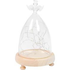 Outanaya String Deckel Kreativ Für Graduierung Lichter Glocke Rose Desktop-Dekoration Zart Beleuchtet Dekor Holz Exquisite Kuppel Glas Display Ewig Schicke Verzierung Kuchen