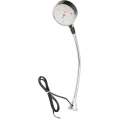 360 grādu rotējoša magnētiskā kājas lampa, 24V līdzstrāvas LED lampa darbgaldiem, LED darba gaisma ar elastīgu kāpurķepu un magnētisko pamatni lasīšanai, darbam, šūšanai
