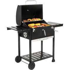 Royal Gourmet CD1824EN Outdoor Charcoal BBQ Grill with Side Tables BBQ Party Picnic Patio Cooking Black