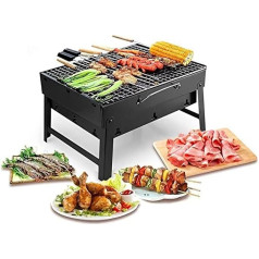 LUCKY STAR BBQ Charcoal Grill Foldable Portable Lightweight for Outdoor BBQ Cooking Camping Hiking Picnic Backpacking Party