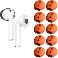 OneCut silikona Airpods ausu aizsardzība un vāciņu nomaiņa [Fit-in Case] Neslīdoši mīksti ausu aizbāžņi Apple AirPods 1 un 2 vai EarPods austiņām/austiņām