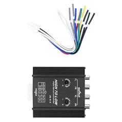 12 V 4 Channel Audio Converter, Impedance Converter High to Low RCA Line Car Stereo Radio Speaker Frequency Filter Car Electronics