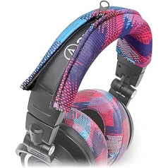 WC BandZ V2 galvas stīpas futrālis Audio Technica ATH M sērijas austiņām - mazgājams mašīnā, vairs neplīst āda - saderīgs ar M50X / M50XBT / M50 / M40X un vairāk | (ātruma sacīkšu braucējs)