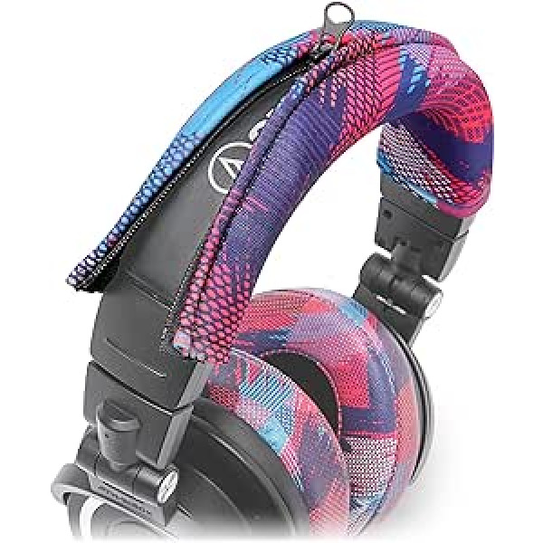 WC BandZ V2 galvas stīpas futrālis Audio Technica ATH M sērijas austiņām - mazgājams mašīnā, vairs neplīst āda - saderīgs ar M50X / M50XBT / M50 / M40X un vairāk | (ātruma sacīkšu braucējs)