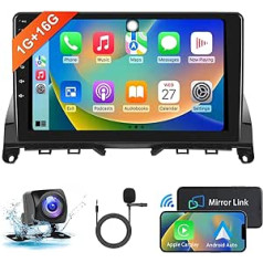 Mercedes C-Class W204 S204 2007-2014 1+16G podofo Android 11 Car Radio Apple Carplay Wireless HI FI Bluetooth ar ekrānu ar navigāciju AHD atpakaļgaitas kamera Bluetooth RDS/FM radio DVR funkcija