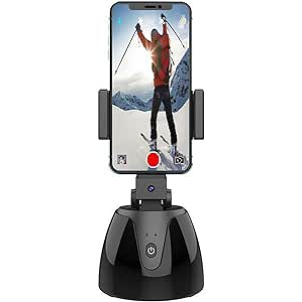 Camidy Auto Face Tracking Phone Holder App Required Rotation Face Body Phone Tracking Tripod, Battery Operated Smart Shooting Phone Tracking Holder