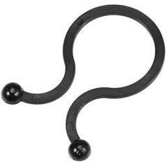 Iegūšanas karte Twist Lock Neilona U formas Vietu taupošas kabeļu saites 22 mm Diametrs Melns Pac. 50