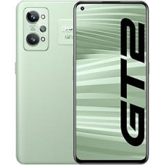 realme GT 2 5G viedtālrunis bez līguma, 120 Hz AMOLED, Snapdragon 888 5G, spēcīgs 5000 mAh akumulators, 65 W SuperDart uzlāde, X-ass lineārais motors, divas SIM kartes, 8+128 GB, papīra zaļš