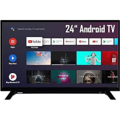 Toshiba 24WA2063DAX 24 collu televizors/Android TV (HD-Ready, Smart TV, Play veikals un Google palīgs, trīskāršais uztvērējs, Bluetooth)