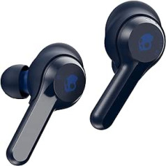 Skullcandy Indy True bezvadu austiņas ar Bluetooth mikrofonu, izturīgas pret sviedriem, ūdeni un putekļiem (IP55), akumulatora darbības laiks 16 stundas — zils