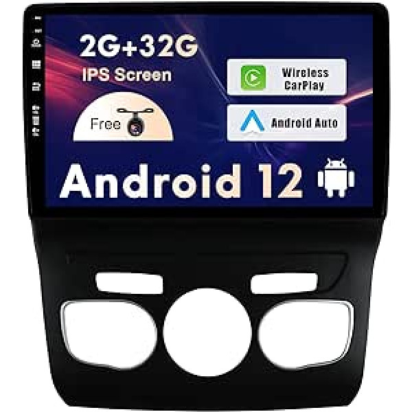 SXAUTO Android 12 IPS automašīnas radio, kas piemērots Citroen C4 C4L DS4 (2013-2017) - Iebūvēts Carplay/Android Car - Bezmaksas atpakaļgaitas kamera - 2G + 32G - Stūres vadība WiFi DAB Fast Boot - 2 DIN 10.1