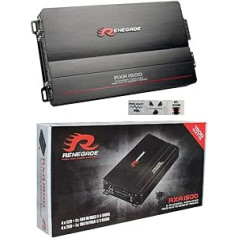 1 Renegade RXA1500 RXA 1500 Black Amplifier 5 Channels Class A/B 4 x 100 + 1 x 350 Watt RMS 4 x 200 + 1 x 700 Watt Max 1500 Watt Max for Car 1 Piece + 3 Free Stickers