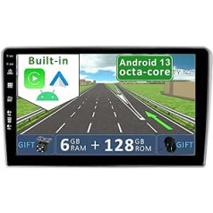 YUNTX [6 GB + 128 GB] Android 12 automašīnas radio, kas paredzēts Toyota Avensis (2002-2008) — [Integrēta CarPlay/Android Car/DSP/GPS] -9 collu IPS 2.5D kamera + MIC-DAB/Mirror Link/Bluetooth 5.0/360 kamera /Stūre