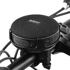 Adiport Bluetooth velosipēda skaļrunis, BT 5.0 skaļruņu velosipēds, uzlaboti basi un skaļa skaņa, 10 stundu atskaņošanas laiks, IPX7 ūdensnecaurlaidīgs un triecienizturīgs braukšanai ārpus telpām