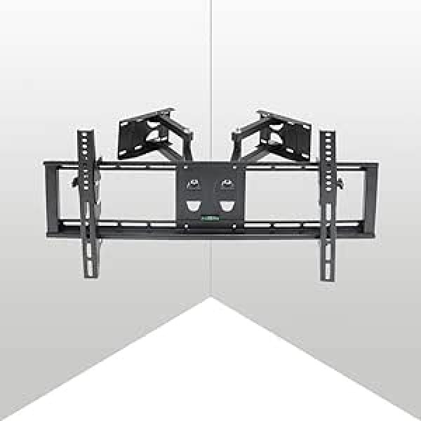 Unho® Wall Mount TV Swivel Tilting TV Corner Bracket for LED LCD Plasma TVs from 32 - 65 Inch Max 35 kg VESA 600 x 400 Universal VESA Mount with Ultra Strong Double Arm