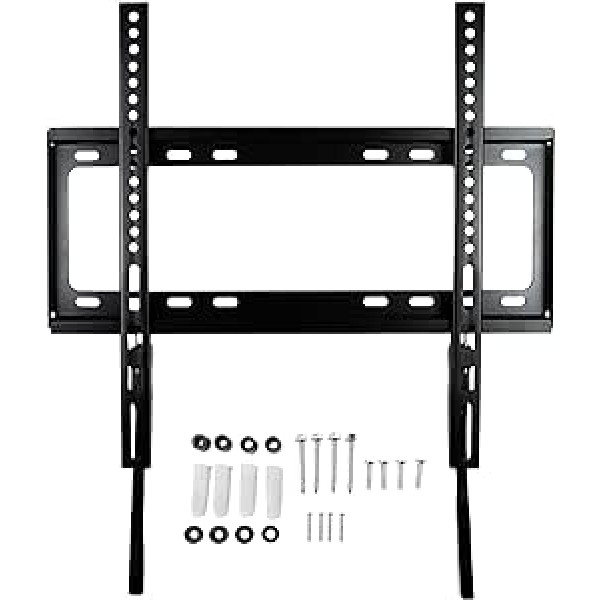 Universal Smart TV Wall Mount for 66 cm to 165 cm (26 to 65 Inch) Screen Size LED LCD OLED Plasma TVs, Holds up to 50 kg Super Strong, VESA Compatible, with Pull Cord Security Locks