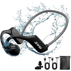 Smalody Bone Conduction austiņas, Open Ear sporta austiņas ar mikrofonu, ūdensizturīgas IP68 Bluetooth austiņas ar 32GB atmiņu peldēšanai, skriešanai, treniņiem, braukšanai