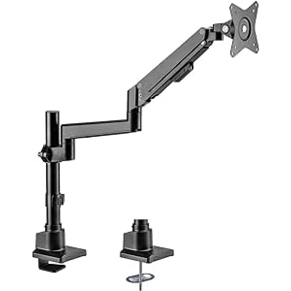 My Wall HL51-1L Monitor Mount for 1 Screen, Monitor Arm, 17-32 Inch, Screen Mount, with Gas Lift, VESA Table Mount, Load up to 7 kg