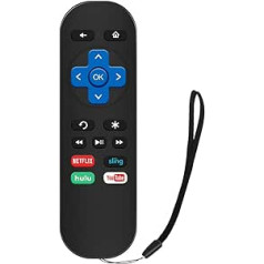 Gvirtue tālvadības pults Roku Box modelim: Roku 1, Roku 2(HD, XD, XS), Roku 3, Roku LT, HD, XD, XDS, Roku N1, Roku Express, Roku Express+