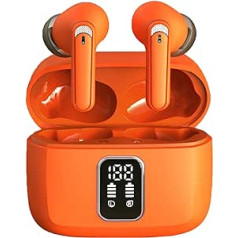 lukg Bluetooth Austiņas 48H In-Ear Headphones Wireless Bluetooth 5.3 Orange