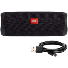 JBL Flip 5 Portable Bluetooth Speaker, IPX7 Rated, Waterproof, Midnight Black, JBLFLIP5BLK