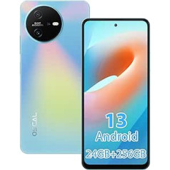 OSCAL Tiger12 Handy Ohne Vertrag, 24GB + 256GB /1TB Erweiterbar, Octa Core MediaTek G99, Android 13 viedtālrunis ar 64MP kameru, 6,78