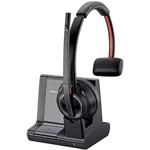 Poly Bluetooth DECT austiņas Savi W8210 Monaurale Tragevariante (mit USB) in Schwarz, Mono