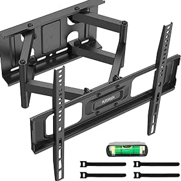 PUTORSEN TV sienas stiprinājums, grozāms un noliecams 32-70 collu (81-178 cm) LED LCD plakanam un izliektam televizoram vai monitoram. Notur līdz 50 kg, maks. VESA 400 x 400 mm