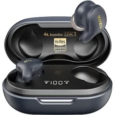 TOZO Golden X1 bezvadu Bluetooth līdzsvarots armatūras draiveris, hibrīda dinamiskais draiveris, OrigX Pro, LDAC un augstas izšķirtspējas audio bezvadu, apkārtējās vides un aktīvās trokšņu slāpēšanas austiņas, Star Black