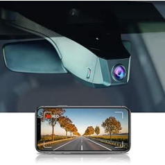 Fitcamx Dashcam 4K saderīga ar VW ID.4 ID.5 2021-2024 Pro 1st Edition Pro S & Audi Q4 e-tron, 2160P automašīnas kamera WiFi OEM Volkswagen piederumi, G-sensors, cilpas ierakstīšana, WDR priekšējā kamera, ar