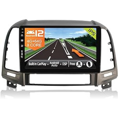 JOYX Android 10 automašīnas radio, kas piemērots Hyundai Santa FE (2006-2012) - 4G+64G - Iebūvēts DSP/Carplay/Android Car - Kamera bez MIC - 9 collas - Ar SWC 4G WiFi Bluetooth 5.0 DAB Fast Boot 360 kamera