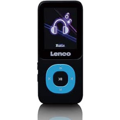 Lenco Xemio 659MIX MP3 atskaņotājs - MP3/MP4 atskaņotājs - 1,8 collu TFT LCD ekrāns - E-grāmatas funkcija - Balss ierakstīšana - Video funkcija - Akumulators ar 300 mAh - 4GB SD karte (paplašināma) - Zils